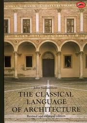 Front cover of The Classical Language of Architecture by John N. Summerson