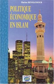 Front cover of Politique économique en Islam by Hacène Benmansour