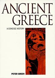 Front cover of A concise history of Ancient Greece to the close of the Classical era by Peter Green