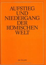 Front cover of Aufstieg Und Niedergang Der Roemischen Welt by Wolfgang Haase
