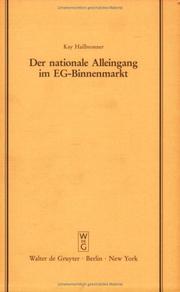 Cover of Nationale Alleingang Im Eg-Binnenmarkt by Kay Hailbronner