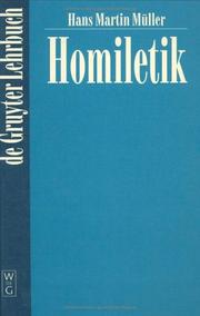 Front cover of Homiletik by Hans Martin Muller