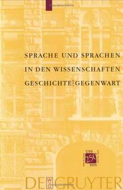 Front cover of Sprache Und Sprachen in Den Wissenschaften by Herausgegeben Von Herbert Ernst Wiegand