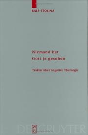 Front cover of Niemand Hat Gott Je Gesehen by Ralf Stolina