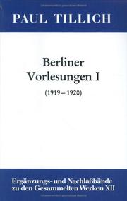 Cover of Gesammelte Werke by Paul Tillich