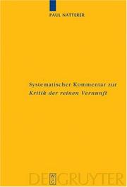 Front cover of Systematischer Kommentar zur Kritik der reinen Vernunft by Paul Natterer