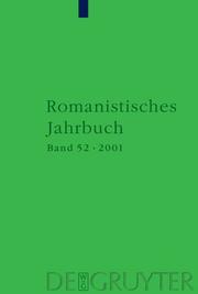 Front cover of Romanistisches Jahrbuch by Unknown