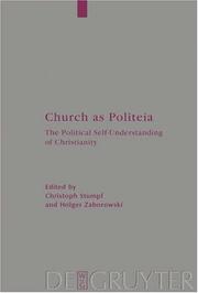 Front cover of Church as politeia by Holger Zaborowski