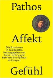 Cover of Pathos, Affekt, Gefhul by Klaus Herding
