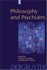 Front cover of Philosophy and psychiatry by Thomas Schramme