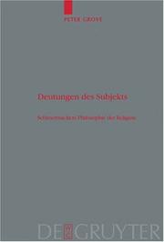 Cover of Deutungen Des Subjekts by Peter Grove