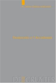 Cover of Democrito e l'Accademia (Studia Praesocratica) by M. Laura Gemelli Marciano