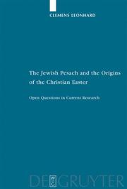 Cover of Jewish Pesach and the Origins of the Christian Easter by Clemens Leonhard