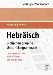 Front cover of Hebraisch (De Gruyter Studienbuch) by Martin Krause