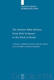 Front cover of The Hebrew Bible reborn by Jacob Shavit