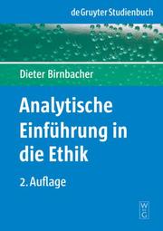 Cover of Analytische Einführung in die Ethik (De Gruyter Studienbuch) by Dieter Birnbacher