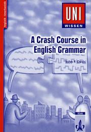 Front cover of A Crash Course in Grammar by John F. Davis
