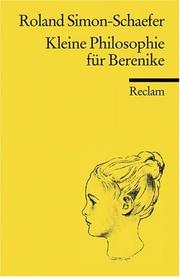 Front cover of Kleine Philosophie für Berenike by Roland Simon-Schaefer