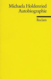 Cover of Autobiographie by Michaela Holdenried