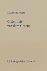 Front cover of Gleichheit vor dem Gesetz (Forschungen aus Staat und Recht) by Magdalena Pöschl