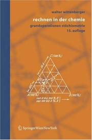 Front cover of Rechnen in der Chemie by Walter Wittenberger