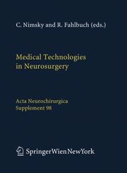 Front cover of Medical technologies in neurosurgery by R. Fahlbusch