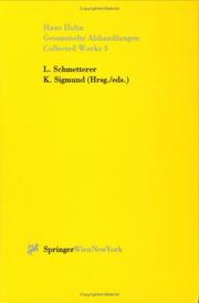 Cover of Gesammelte Abhandlungen/Collected Works by Hans Hahn