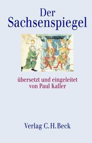 Front cover of Der Sachsenspiegel by Paul Kaller