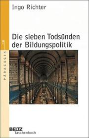 Front cover of Die sieben Todsünden der Bildungspolitik by Ingo Richter