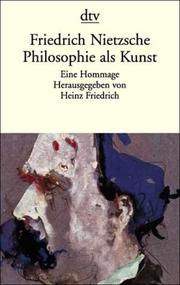 Front cover of Philosophie als Kunst. Eine Hommage by Friedrich Nietzsche
