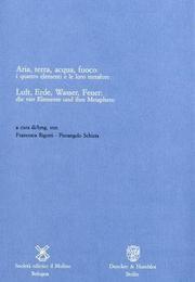 Cover of Aria, terra, acqua, fuoco by Francesca Rigotti