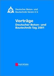 Front cover of Betontag 2001 by Deutscher Beton - Und Bautechnik- Verein