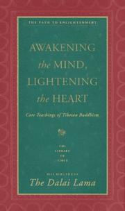 Cover of Awakening the Mind, Lightening the Heart by His Holiness Tenzin Gyatso the XIV Dalai Lama