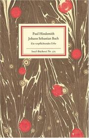 Cover of Johann Sebastian Bach by Paul Hindemith