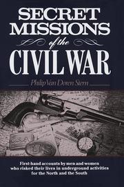Cover of Secret missions of the Civil War by Philip Van Doren Stern