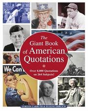 Front cover of The giant book of American quotations by Gorton Carruth