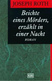 Cover of Beichte eines Mörders by Joseph Roth