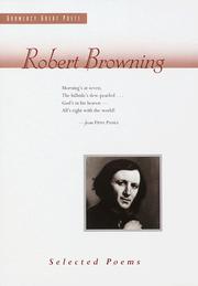 Cover of Selected poems by Robert Browning