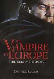 Front cover of The vampire in Europe by Montague Summers