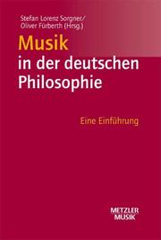 Front cover of Musik in der deutschen Philosophie: Eine Einf uhrung by Stefan Lorenz Sorgner