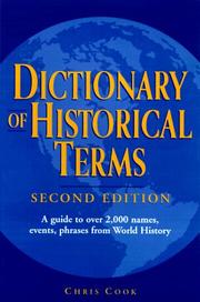 Front cover of Dictionary of historical terms by Chris Cook
