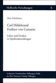 Front cover of Carl Hildebrand Freiherr von Canstein by Peter Schicketanz