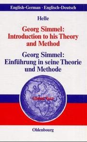 Front cover of Georg Simmel by Horst Jürgen Helle