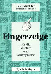 Front cover of Fingerzeige für die Gesetzes- und Amtssprache. Rechtssprache bürgernah by Ulrich Daum