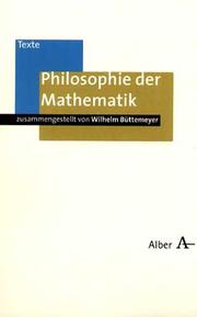 Front cover of Philosophie der Mathematik by Wilhelm Büttemeyer