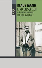 Cover of Kind dieser Zeit by Klaus Mann