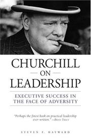 Front cover of Churchill on leadership by Steven F. Hayward