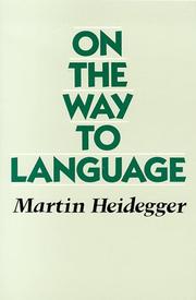 Cover of Unterwegs zur Sprache by Martin Heidegger