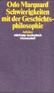 Cover of Schwierigkeiten mit der Geschichtsphilosophie by Odo Marquard
