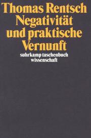 Front cover of Negativität und praktische Vernunft by Thomas Rentsch